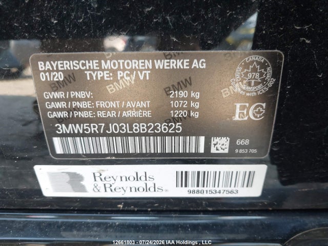 BMW 330XI 2020 3MW5R7J03L8B23625 Image 20