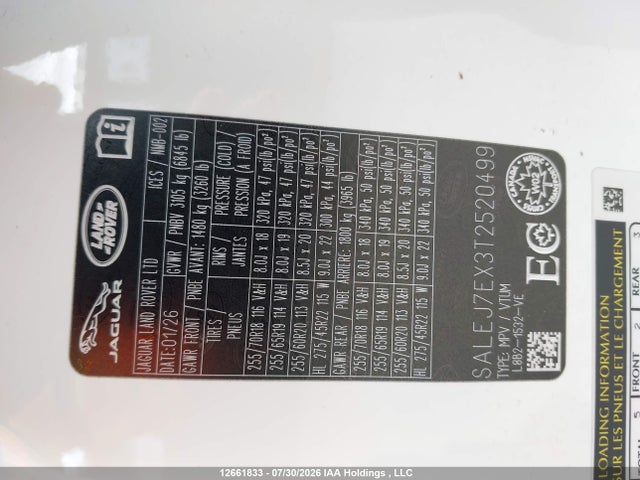 SALEJ7EX3T2520499 Land Rover Defender 110 S
