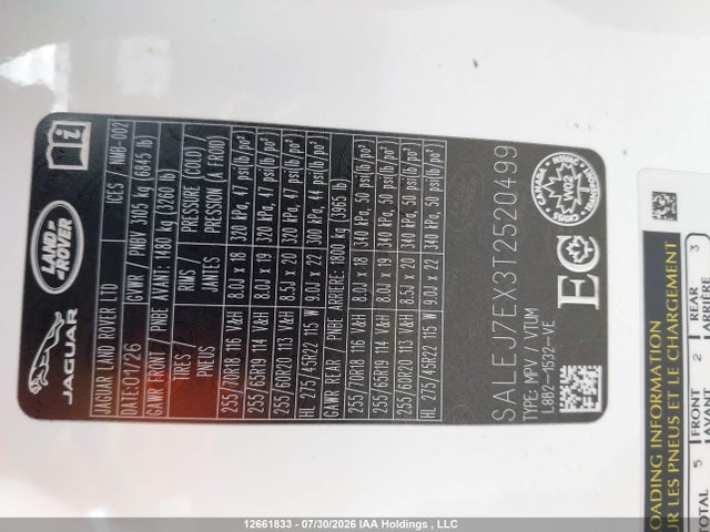 SALEJ7EX3T2520499 Land Rover Defender 110 S