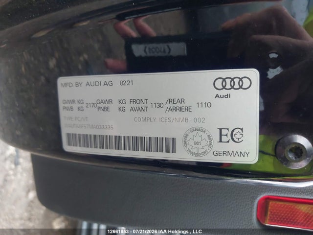Audi A5 2.0t Progressiv 2021 WAUTAAF57MA033335 Image 9