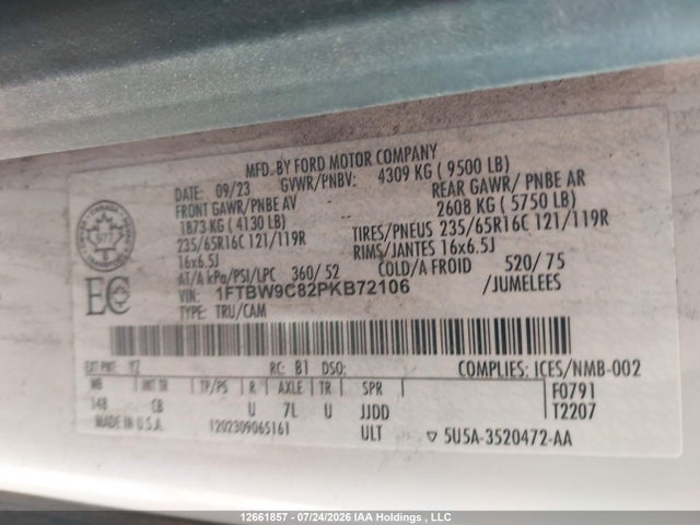 Ford Transit T-350 2023 1FTBW9C82PKB72106 Image 9