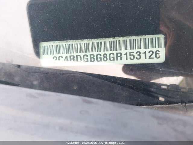 12661905 :رقم المزاد ، 2C4RDGBG8GR153126 vin ، 2016 Dodge Grand Caravan Se/sxt مزاد بيع