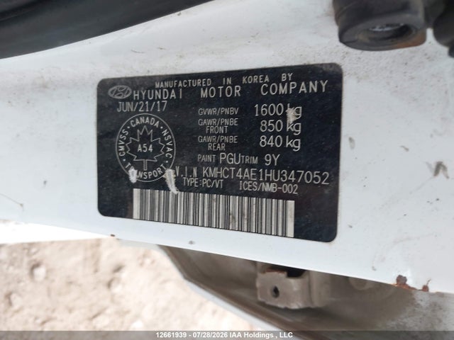 Hyundai ACCENT SE 2017 KMHCT4AE1HU347052 Image 9