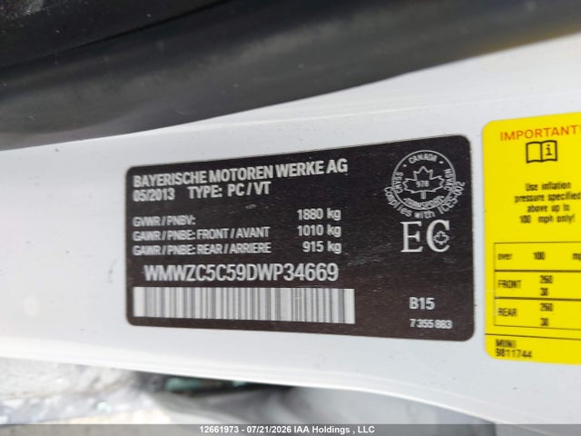 Aukcja sprzedaży 2013 Mini Countryman Cooper S, vin: WMWZC5C59DWP34669, numer aukcji: 12661973