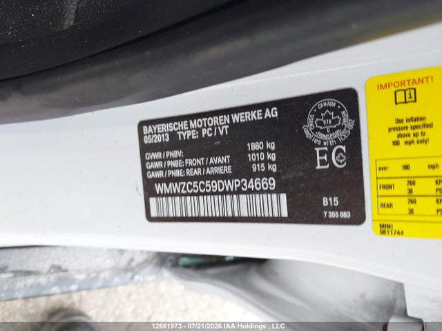 Aukcja sprzedaży 2013 Mini Countryman Cooper S, vin: WMWZC5C59DWP34669, numer aukcji: 12661973