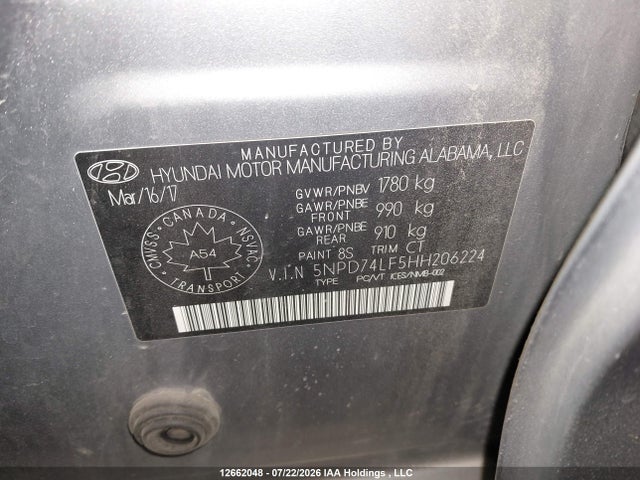 Продаж на аукціоні авто 2017 Hyundai Elantra Le, vin: 5NPD74LF5HH206224, номер лоту: 12662048