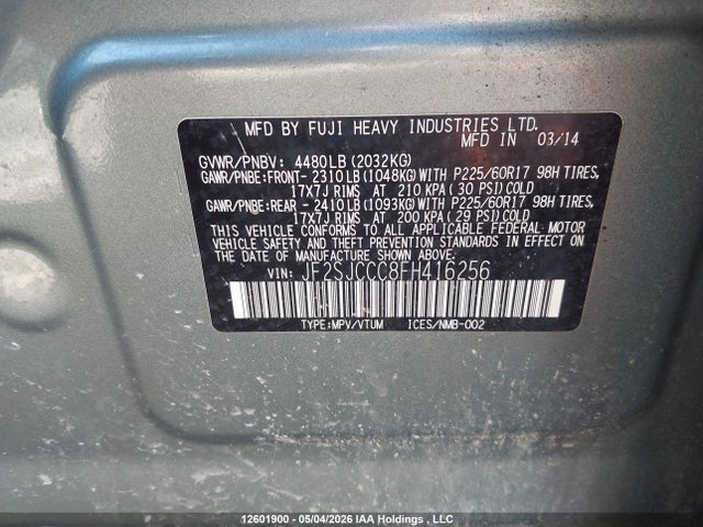 Subaru Forester 2.5i Convenience Package 2015 JF2SJCCC8FH416256 Image 18