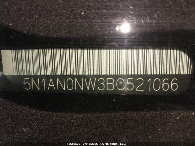 12659570 :رقم المزاد ، 5N1AN0NW3BC521066 vin ، 2011 Nissan Xterra X مزاد بيع