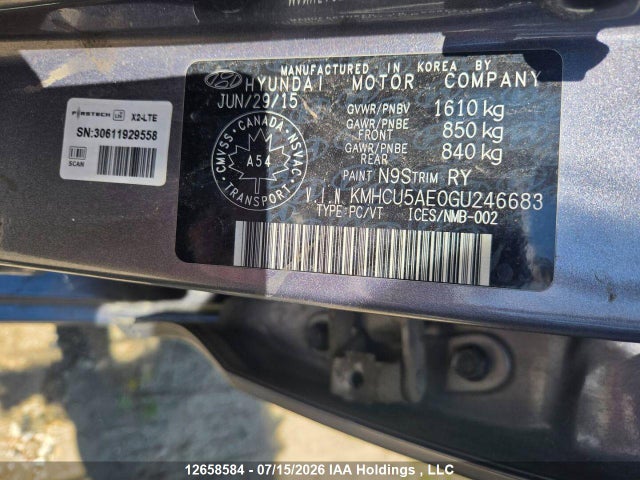 Hyundai ACCENT GLS 2016 KMHCU5AE0GU246683 Image 19
