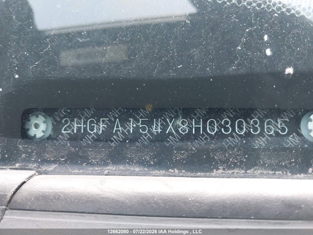 Продаж на аукціоні авто 2008 Honda Civic Dx-g, vin: 2HGFA154X8H030365, номер лоту: 12662080