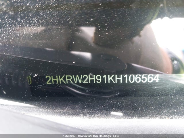 2019 Honda Cr-v Touring მანქანა იყიდება აუქციონზე, vin: 2HKRW2H91KH106564, აუქციონის ნომერი: 12662097