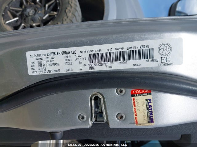 2012 Ram 2500 Laramie Limited მანქანა იყიდება აუქციონზე, vin: 3C6UD5GL2CG287898, აუქციონის ნომერი: 12642726