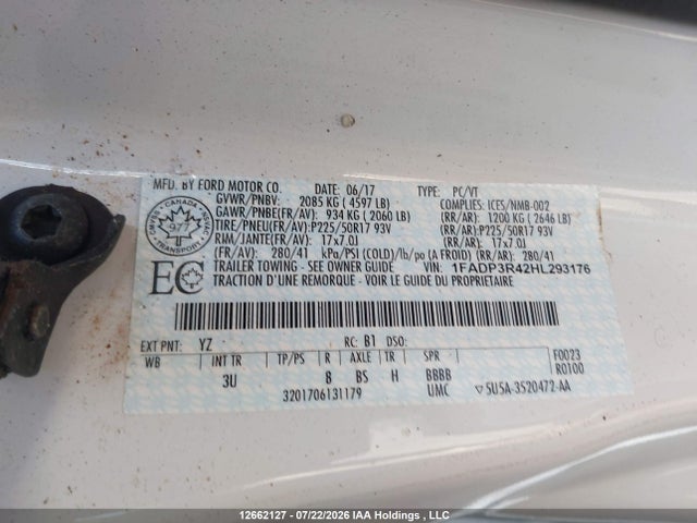 Ford FOCUS ELECTRIC 2017 1FADP3R42HL293176 Image 18