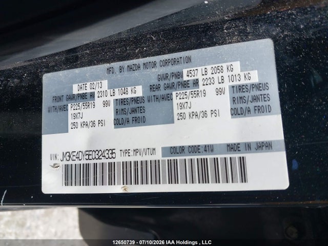 Mazda CX-5 GT 2014 JM3KE4DY5E0324335 Image 9