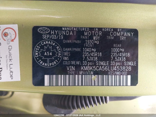 Hyundai Kona Ultimate 2020 KM8K5CA56LU453828 Image 9