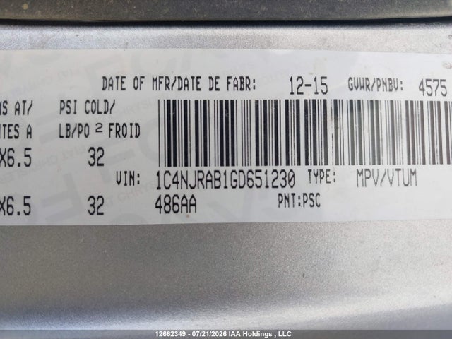 Jeep Patriot 2016 1C4NJRAB1GD651230 Image 9