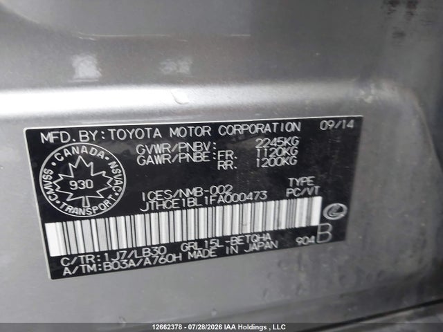Aukcja sprzedaży 2015 Lexus Gs 350 350, vin: JTHCE1BL1FA000473, numer aukcji: 12662378