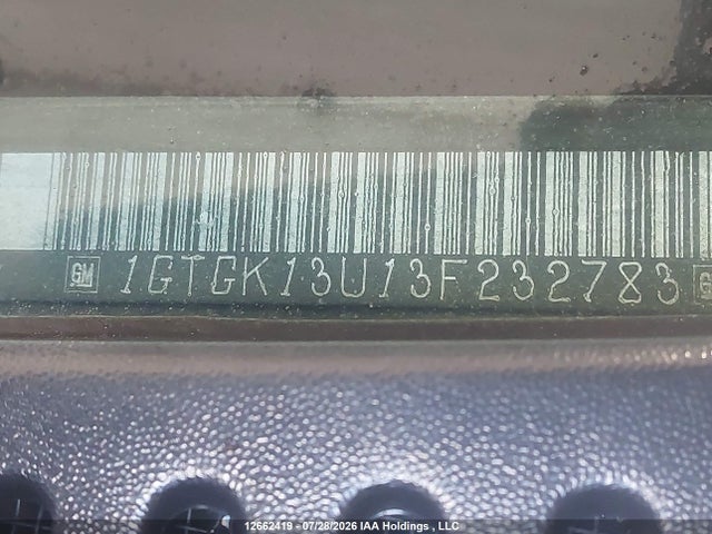 12662419 :رقم المزاد ، 1GTGK13U13F232783 vin ، 2003 Gmc Sierra 1500hd Sle/slt مزاد بيع