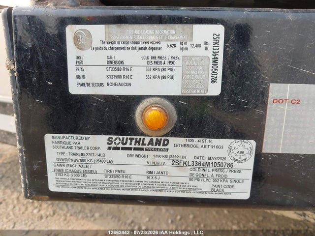Southland Trailer 2021 2SFKL3364M1050786 Image 12