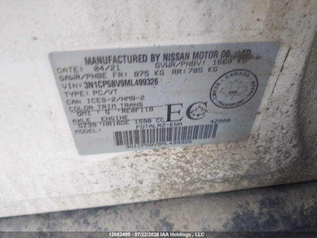 Nissan KICKS S 2021 3N1CP5BV9ML499326 Image 18