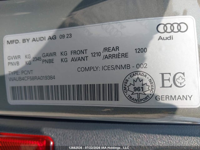 Aukcja sprzedaży 2024 Audi S5 3.0t Technik, vin: WAUB4CF58RA019384, numer aukcji: 12662536