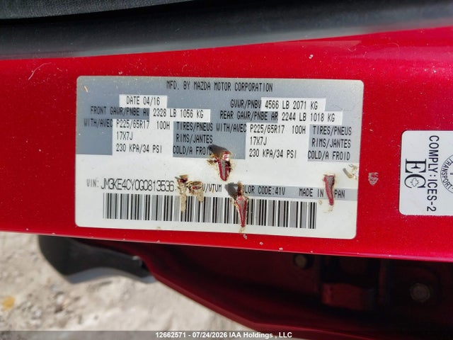 JM3KE4CY0G0813536 Mazda Cx-5 Gs
