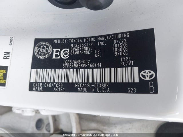 Toyota Corolla Se/xse 2023 5YFB4MBE6PP160414 Image 9