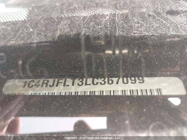 Продажа на аукционе авто 2020 Jeep Grand Cherokee Trailhawk, vin: 1C4RJFLT3LC367099, номер лота: 12662603