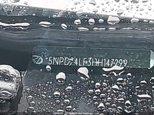 12662610 :رقم المزاد ، 5NPD74LF3HH147299 vin ، 2017 Hyundai Elantra Se مزاد بيع
