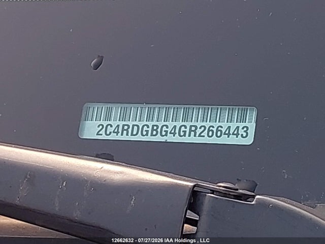 Aukcja sprzedaży 2016 Dodge Grand Caravan Se/sxt, vin: 2C4RDGBG4GR266443, numer aukcji: 12662632