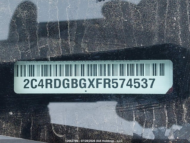 2C4RDGBGXFR574537 Dodge Grand Caravan Se/sxt