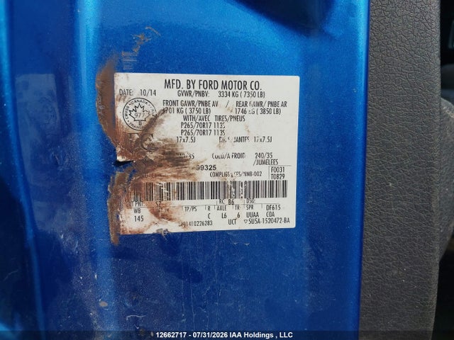 Ford F150 Super Cab 2014 1FTFX1EF0EKF99325 Image 9