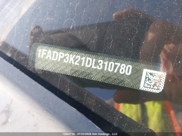 12662730 :رقم المزاد ، 1FADP3K21DL310780 vin ، 2013 Ford Focus Se مزاد بيع