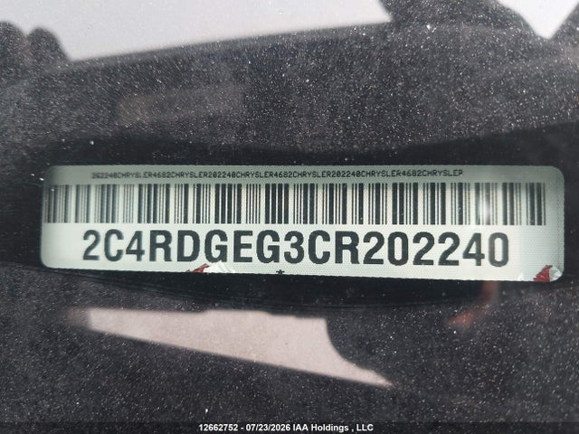 Aukcja sprzedaży 2012 Dodge Grand Caravan R/t, vin: 2C4RDGEG3CR202240, numer aukcji: 12662752