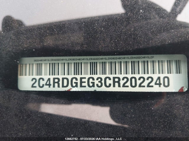 Aukcja sprzedaży 2012 Dodge Grand Caravan R/t, vin: 2C4RDGEG3CR202240, numer aukcji: 12662752