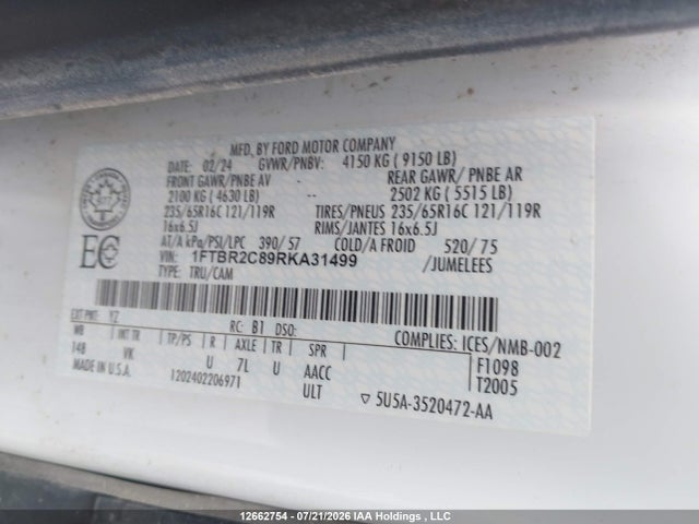 Ford Transit T-250 2024 1FTBR2C89RKA31499 Image 19