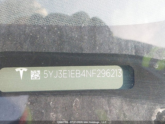 Tesla Model 3 Long Range 2022 5YJ3E1EB4NF296213 Image 20