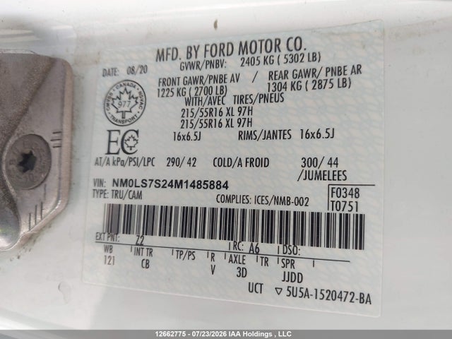 Ford Transit Connect Xl 2021 NM0LS7S24M1485884 Image 9