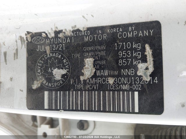 Aukcja sprzedaży 2022 Hyundai Venue Sel/limited, vin: KMHRC8A30NU132614, numer aukcji: 12662780