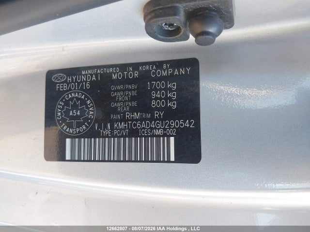 Hyundai Veloster 2016 KMHTC6AD4GU290542 Image 9