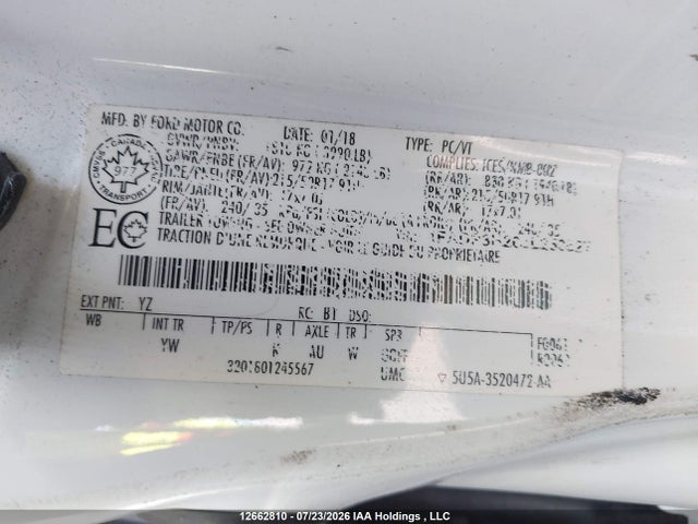 1FADP3H26JL253527 Ford FOCUS SEL