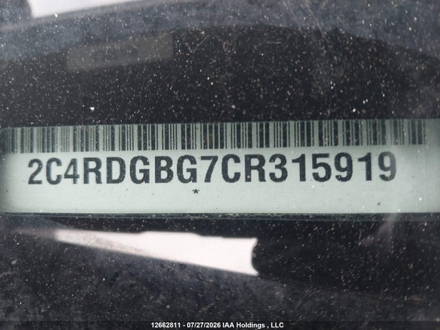 2012 Dodge Grand Caravan Se/sxt მანქანა იყიდება აუქციონზე, vin: 2C4RDGBG7CR315919, აუქციონის ნომერი: 12662811