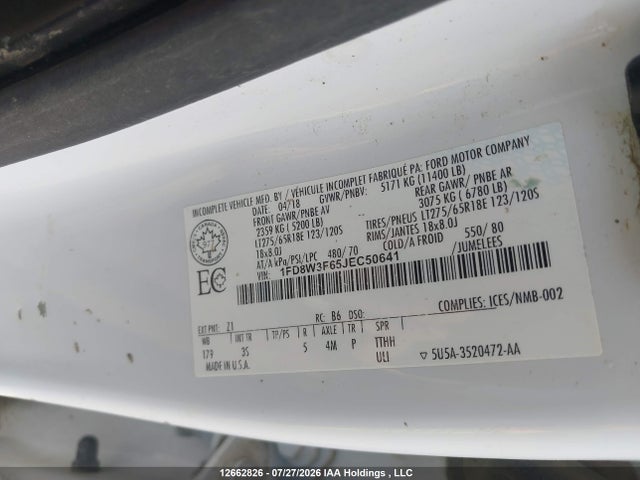 Ford F350 Super Duty 2018 1FD8W3F65JEC50641 Image 9