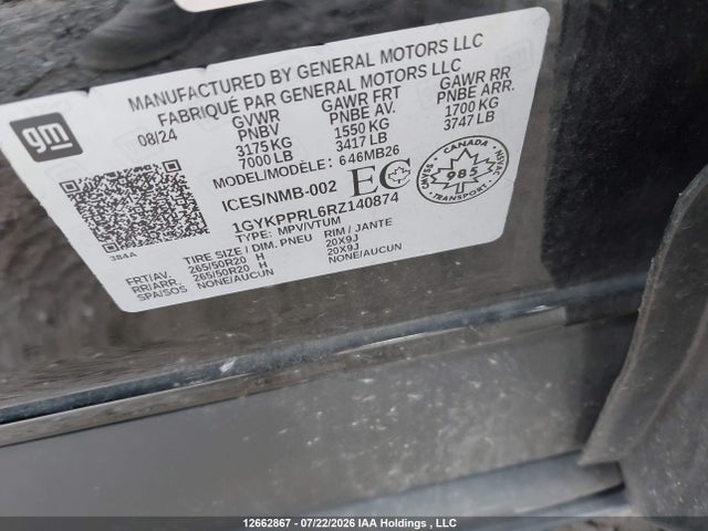 1GYKPPRL6RZ140874 Cadillac Lyriq Luxury