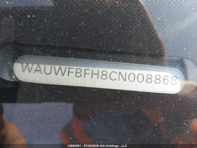 12662881 :رقم المزاد ، WAUWFBFH8CN008868 vin ، 2012 Audi A5 Premium Plus مزاد بيع