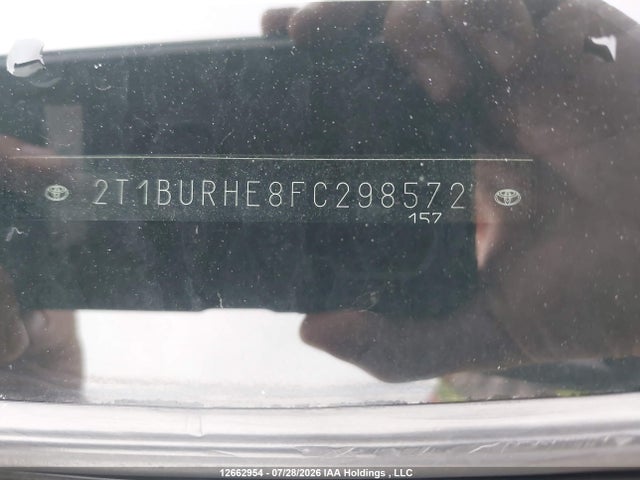 Продаж на аукціоні авто 2015 Toyota Corolla L/le/le Pls/prm/s/s Pls, vin: 2T1BURHE8FC298572, номер лоту: 12662954