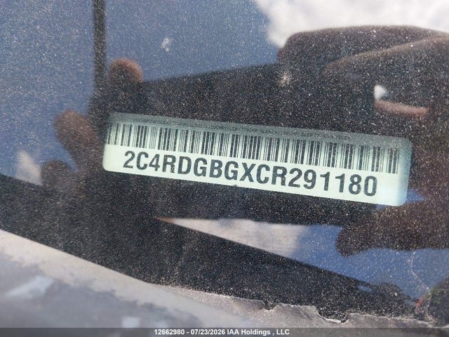 2012 Dodge Grand Caravan Se მანქანა იყიდება აუქციონზე, vin: 2C4RDGBGXCR291180, აუქციონის ნომერი: 12662980