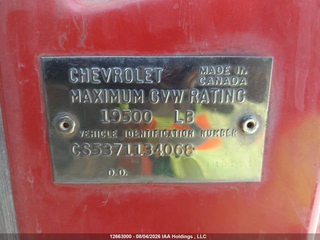 12663000 :رقم المزاد ، CS5371134068 vin ، 1967 Chevrolet C30 مزاد بيع