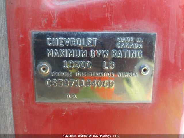 12663000 :رقم المزاد ، CS5371134068 vin ، 1967 Chevrolet C30 مزاد بيع