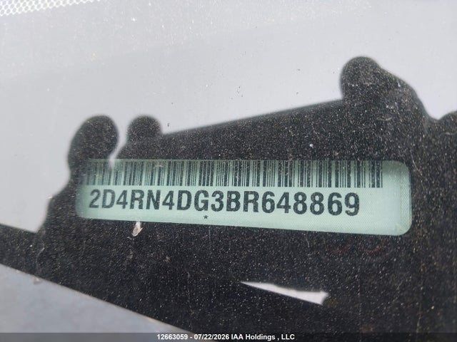 Продаж на аукціоні авто 2011 Dodge Grand Caravan Express, vin: 2D4RN4DG3BR648869, номер лоту: 12663059